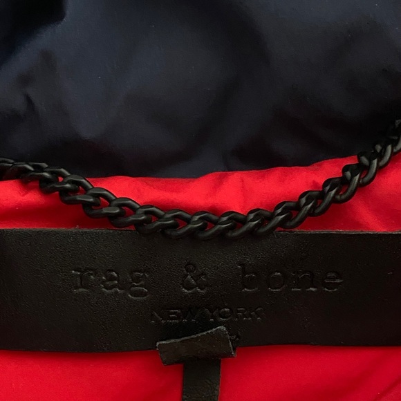 Rag and Bone red puffer jacket - Picture 3 of 5